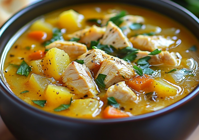 receta de Sopa de pollo antiinflamatoria