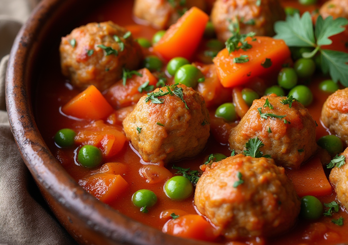 Albóndigas a la Jardinera