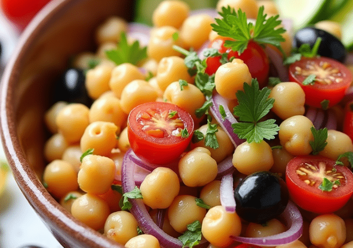 Ensalada Mediterránea de Garbanzos