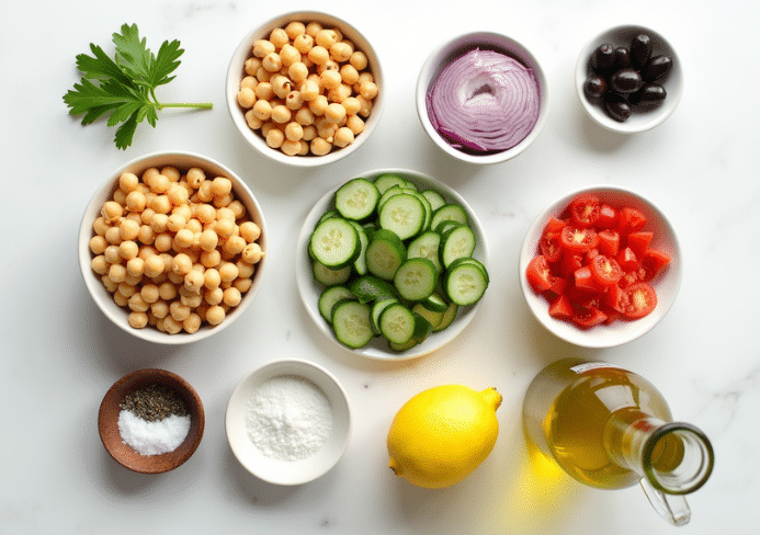 Ensalada Mediterránea de Garbanzos