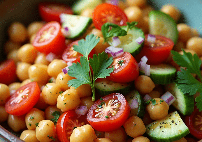 ensalada de garbanzos