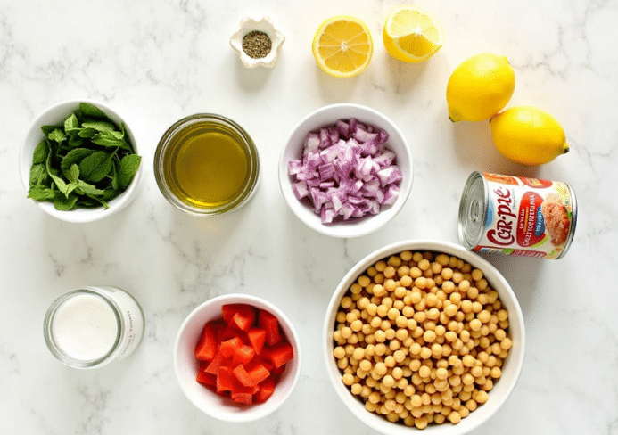 Ensalada de garbanzos y atún