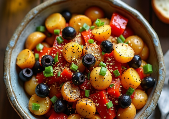 ensalada de patata y pimiento