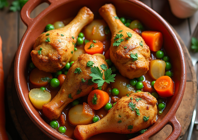 pollo a la jardinera