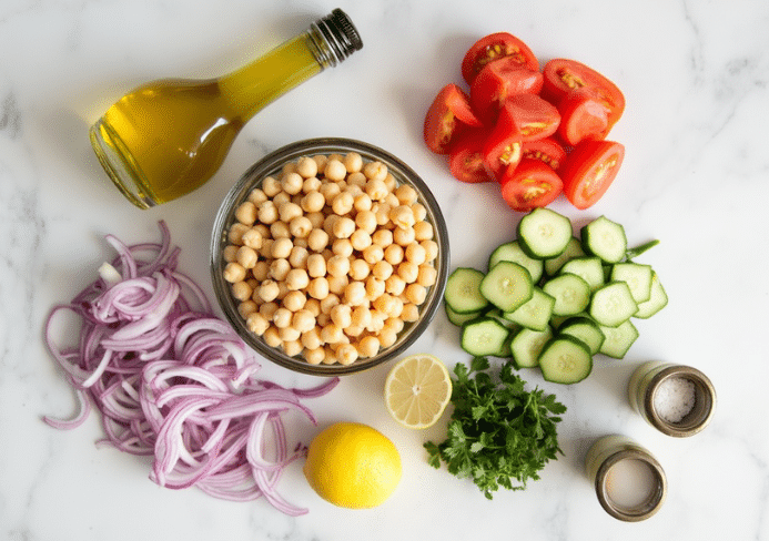 ensalada de garbanzos
