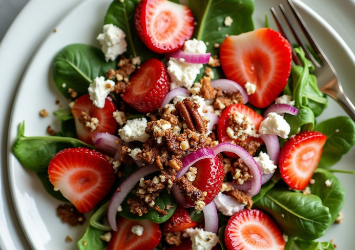 ensalada de fresas