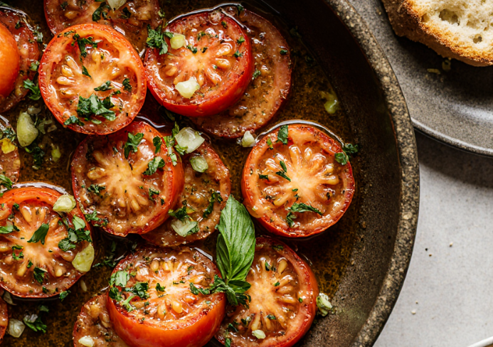 tomates marinées