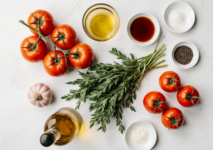 tomates marinées