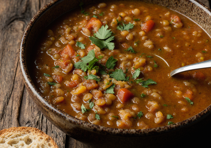 sopa de lentejas