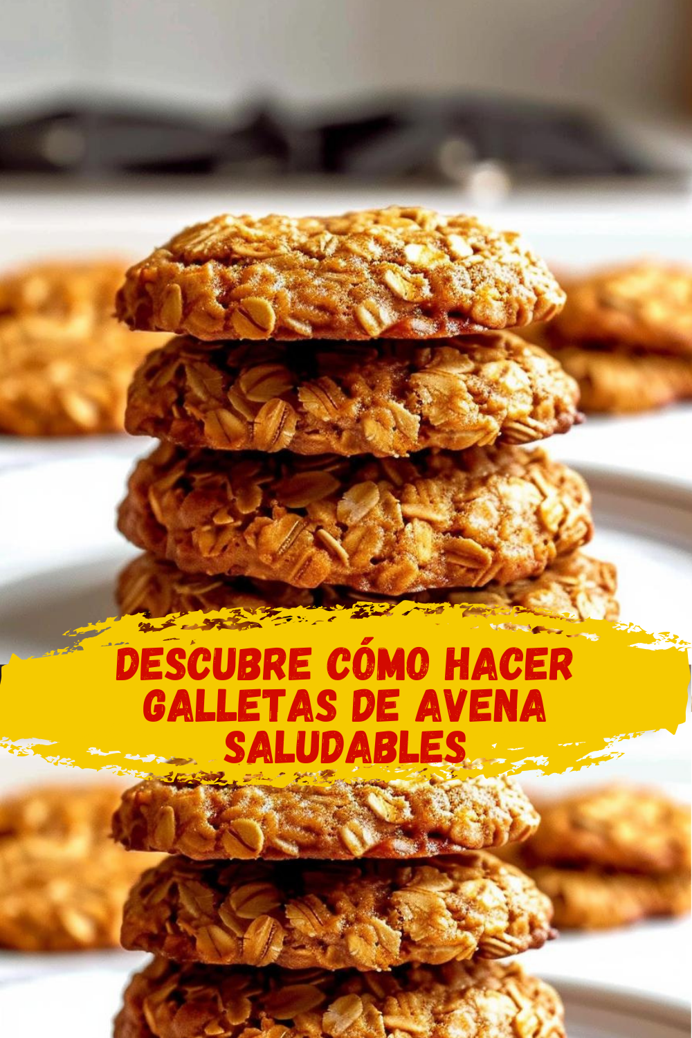 Galletas energéticas de avena Bandeja con galletas de avena sin azúcar, sin harina y sin huevos