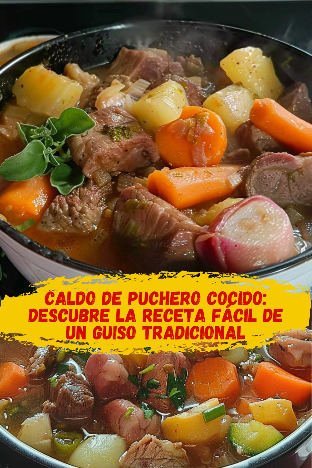 Caldo de puchero en olla rápida Receta sencilla de caldo de puchero cocido en olla rápida