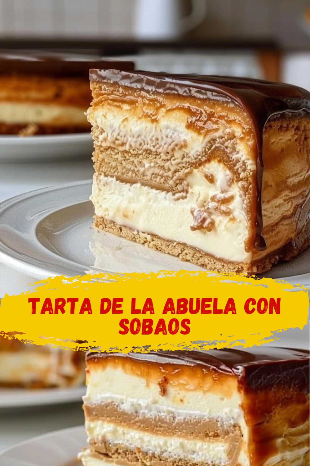 Dessert sin horno en pocos minutos Tarta fría de abuela de sobaos pasiegos y quesitos