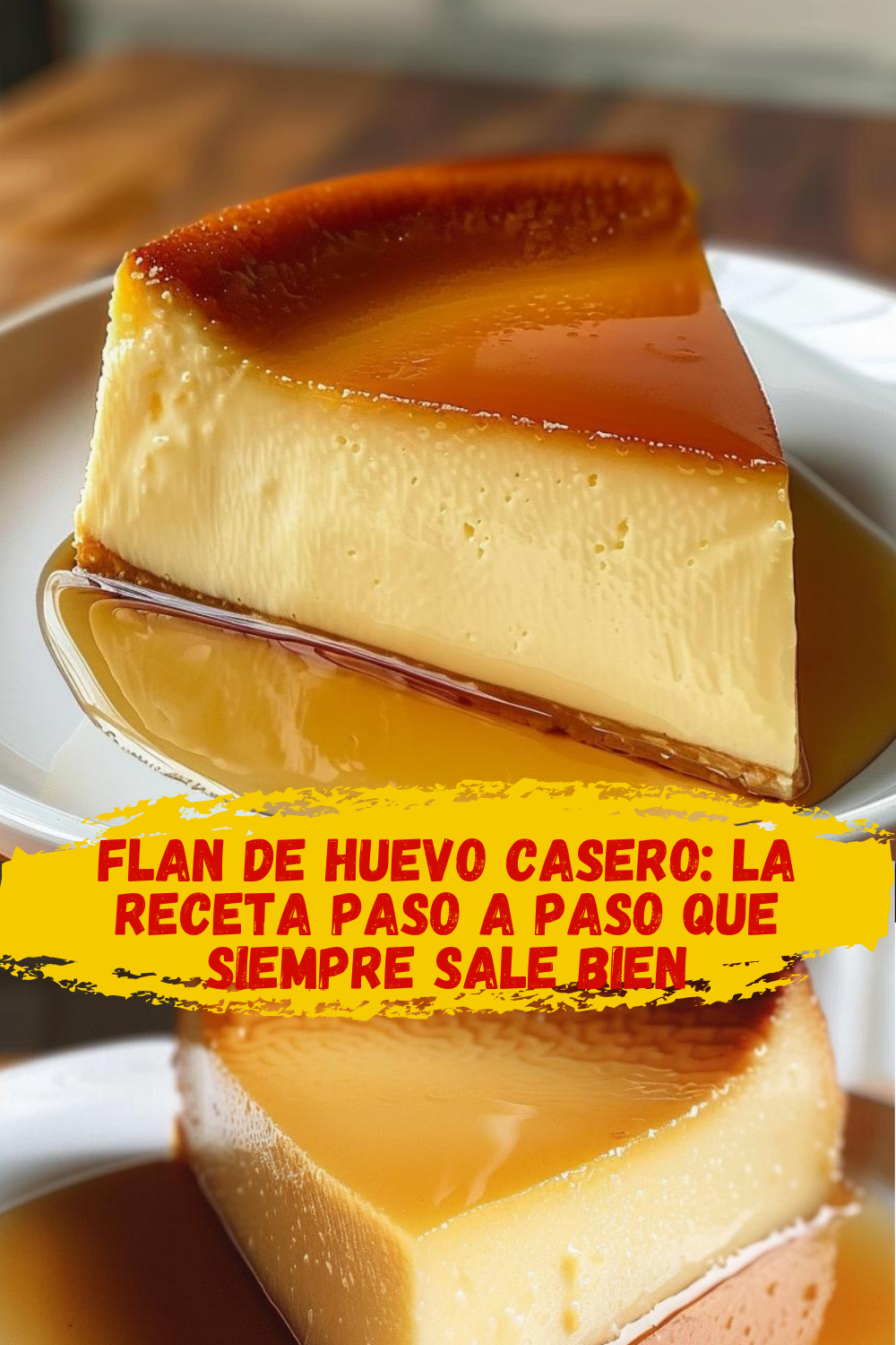 Flan casero perfecto listo para degustar Flan de huevo casero al baño maría listo para servir