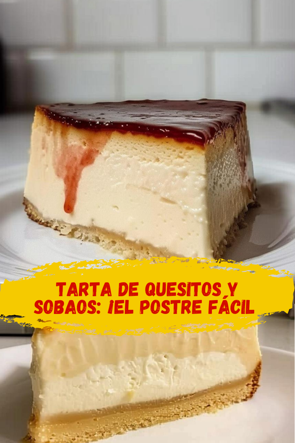 Espectacular tarta de quesitos y sobaos en presentación para fiesta
