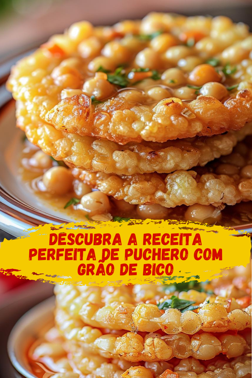 Sopa Tradicional de Garbanzos Auténtico Puchero com Grão de Bico Saborosa Sopa Española