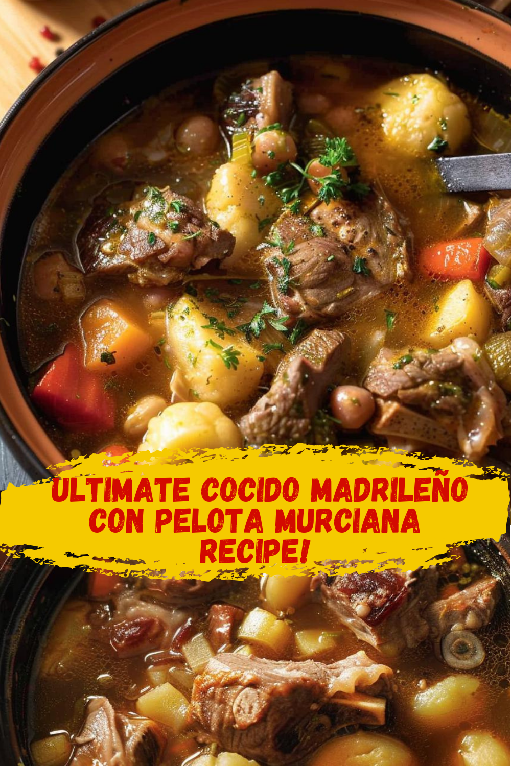 Ingredientes frescos para cocido madrileño con pelota murciana