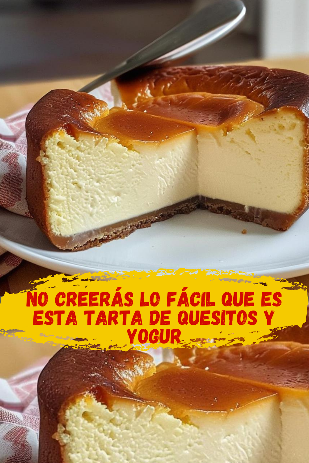 Tarta Cremosa de Quesito Receta fácil de Tarta de Quesitos y Yogur cremosa