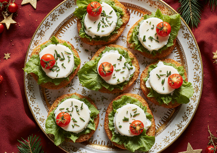 mini sándwiches navideños