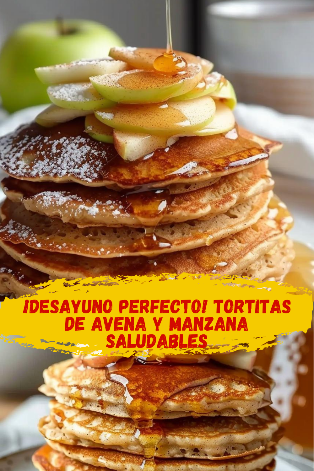 Tortitas Veganas de Avena y Manzana con Canela
