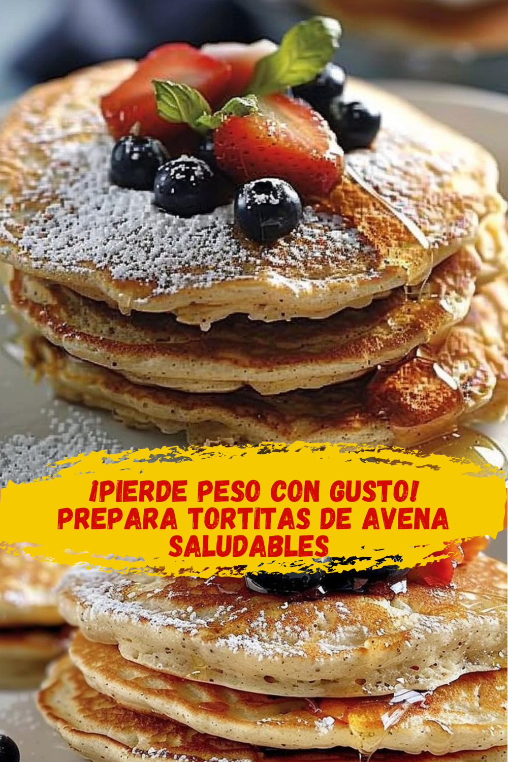 Tortitas de avena sin azúcar y plátano para adelgazar