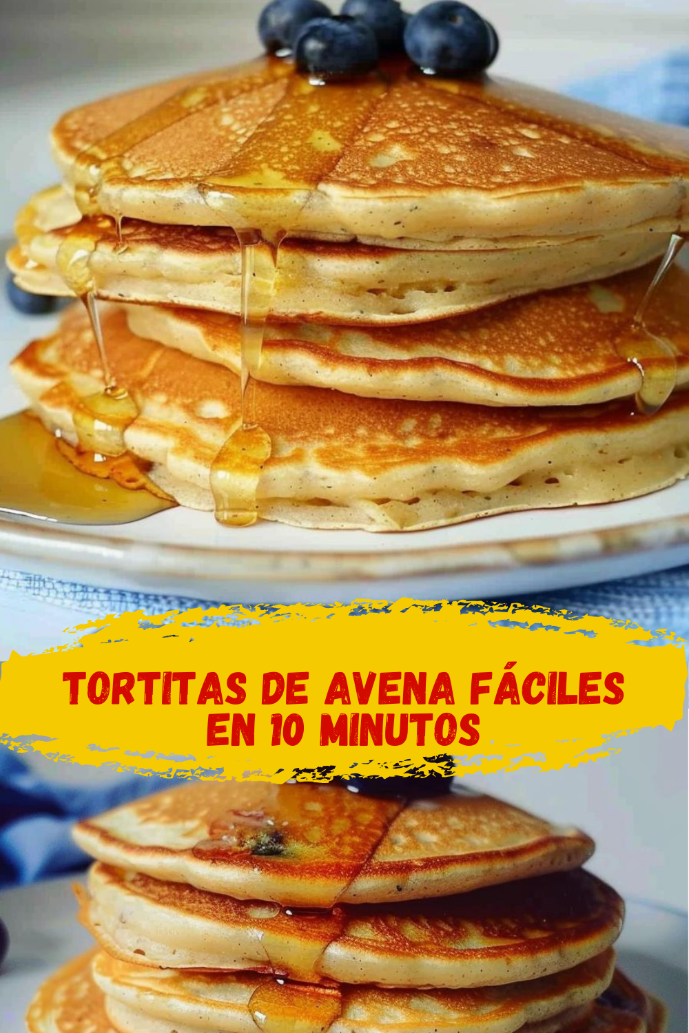Tortitas de avena fáciles esponjosas para desayuno