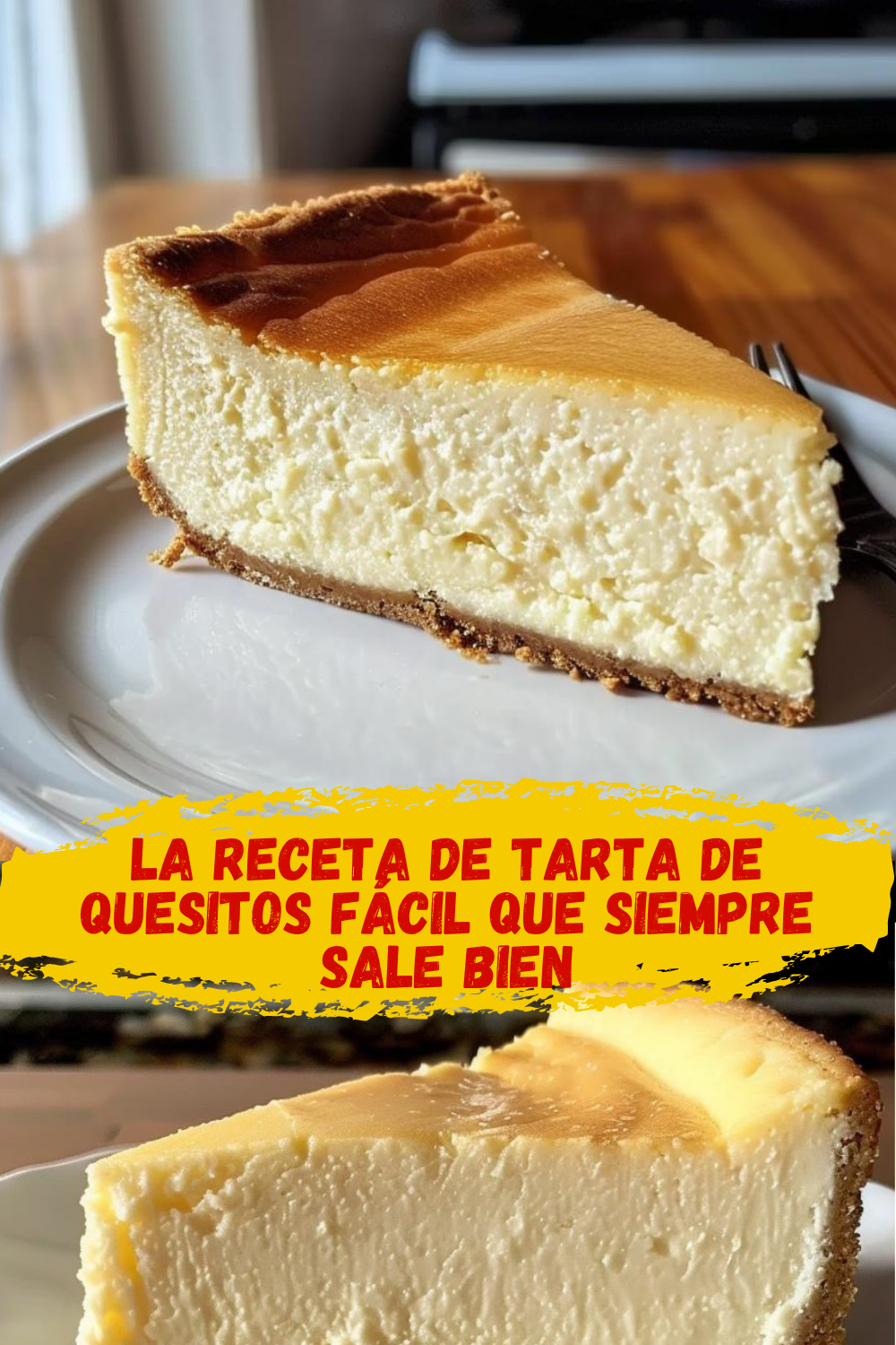 Cheesecake sencillo de quesitos con nata y frutos del bosque