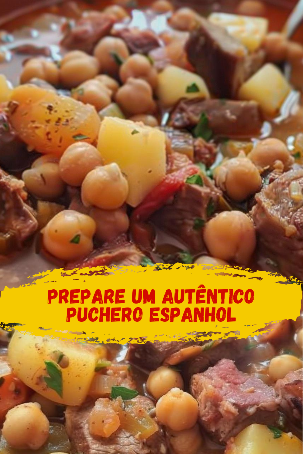 Puchero cocido a fuego lento Puchero Español delicioso cocido a fuego lento