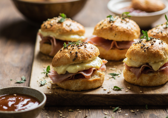 mini sandwiches de hojaldre