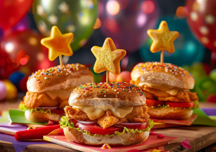 Sándwiches de Pollo para Fiestas de Cumpleaños