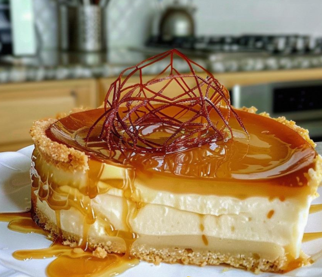 Tarta de caramelo y quesitos