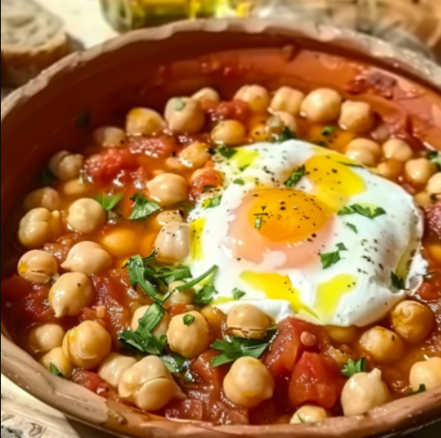 Garbanzos Con Tomate Y Huevo