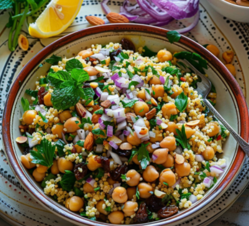 Ensalada de cuscús y garbanzos