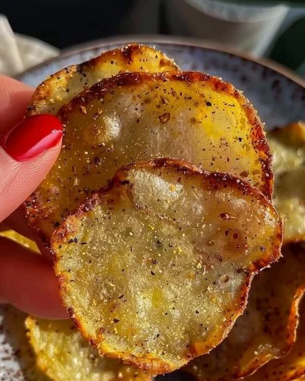 Receta de chips de patata al horno crujientes y saludables