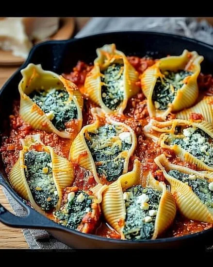 Conchiglioni rellenos de espinacas y ricota, un plato delicioso y nutritivo