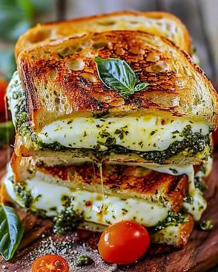 Delicioso Croque-Monsieur Mediterráneo con ingredientes frescos y sabrosos