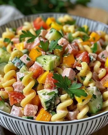Ensalada fría deliciosa con vegetales frescos y aderezo