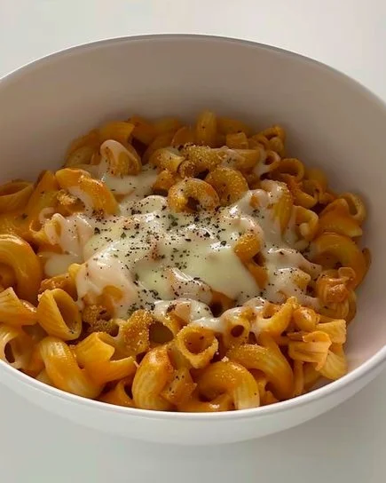 Plato de Pasta con Pollo y Queso, una receta deliciosa y sencilla.