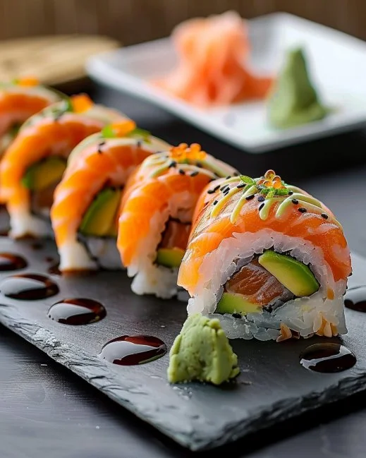 Delicioso Rollito de Alaska con ingredientes frescos y presentación atractiva.