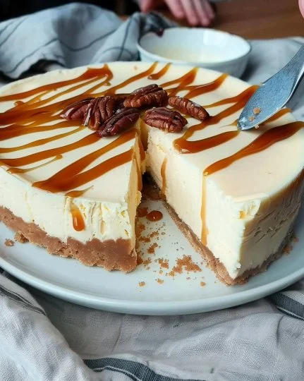 Tarta de queso con leche condensada, postre cremoso y delicioso.