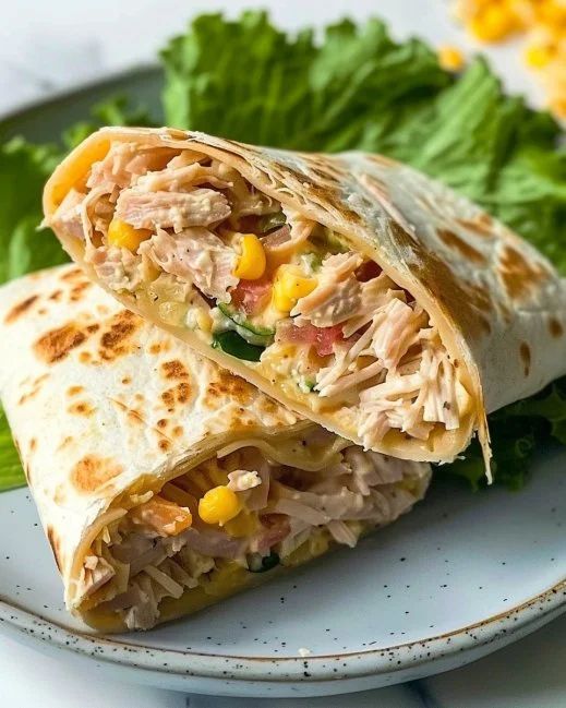 Wrap de Atún Fundido con ingredientes frescos y queso derretido