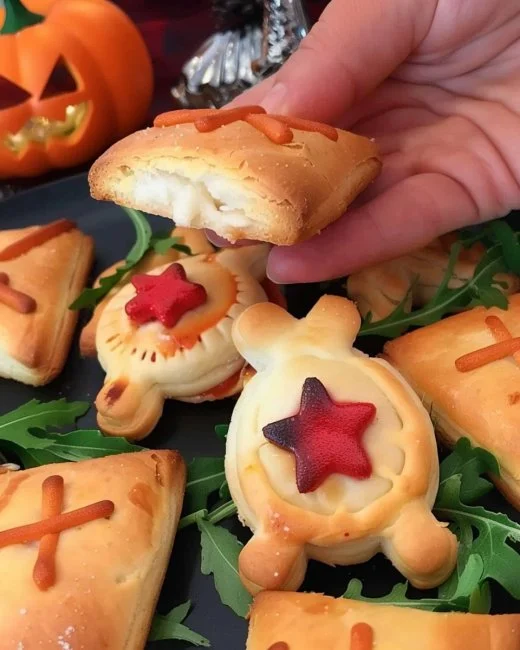 Variedad de botanas de Halloween espeluznantes y deliciosas