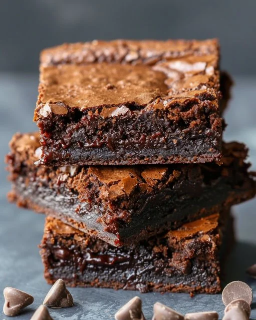 Brownie casero recién horneado, delicioso y chocolateado