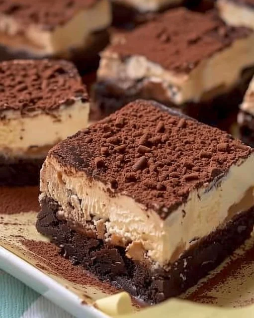 Brownies de Tiramisu Fáciles, postre delicioso y fácil de preparar