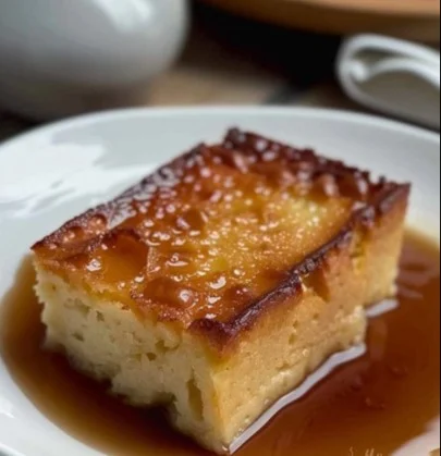 Delicioso Budín de Pan recién horneado con ingredientes frescos y textura esponjosa.