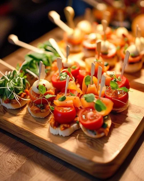 Platos de comida para llevar listos para servir en un envase ecológico.