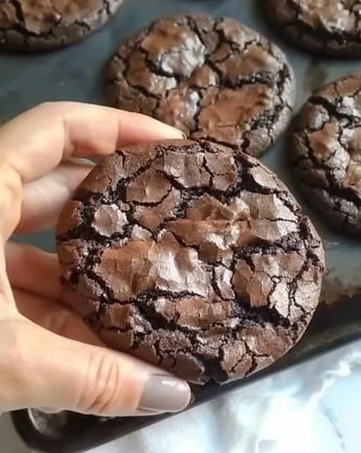 Deliciosas galletas de chocolate recién horneadas con pedacitos de chocolate.