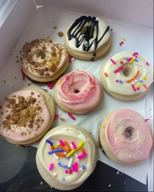 Galletas Crumbl de Cumpleaños con coloridos glaseados y alegría festiva