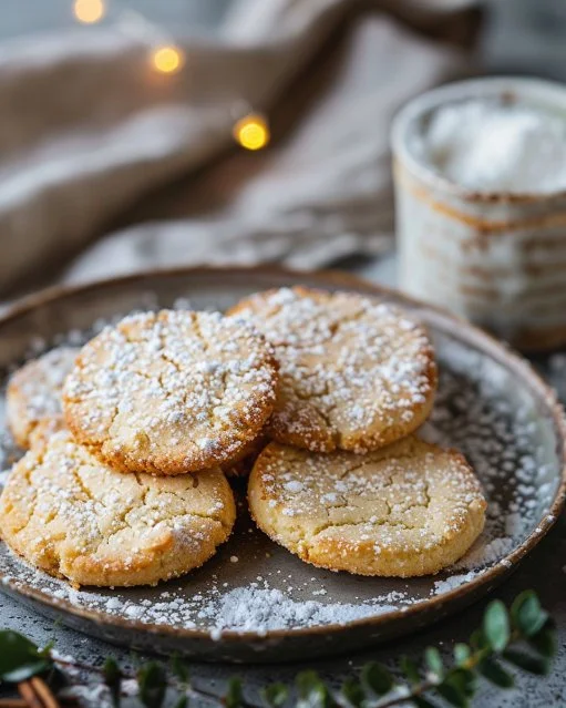 Galletas de mantequilla recién horneadas en un plato