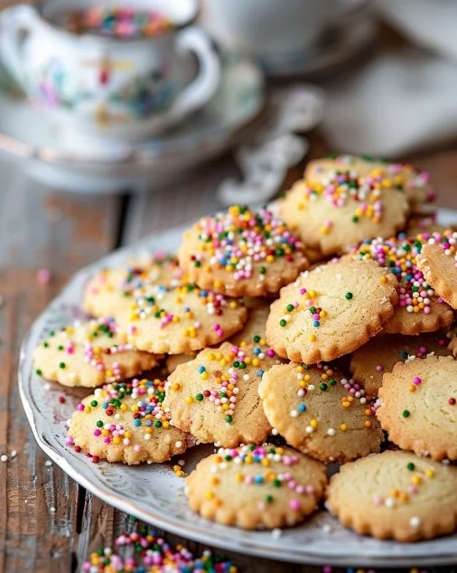 Galletas en forma de corazón decoradas con glaseado colorido