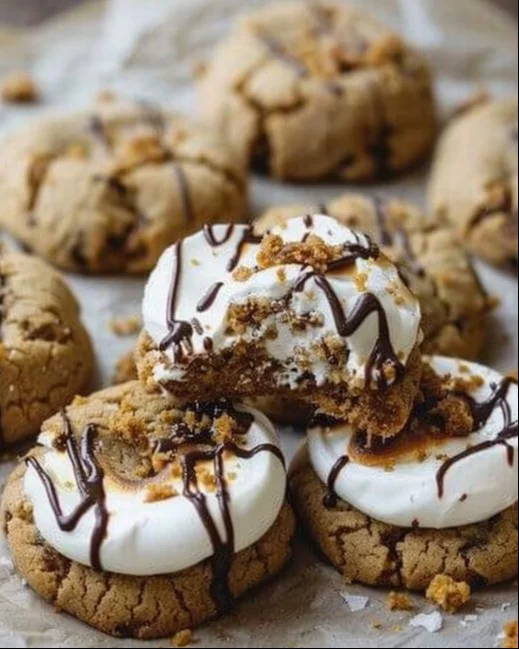 Galletas S'mores de Crumbl con chocolate y malvaviscos